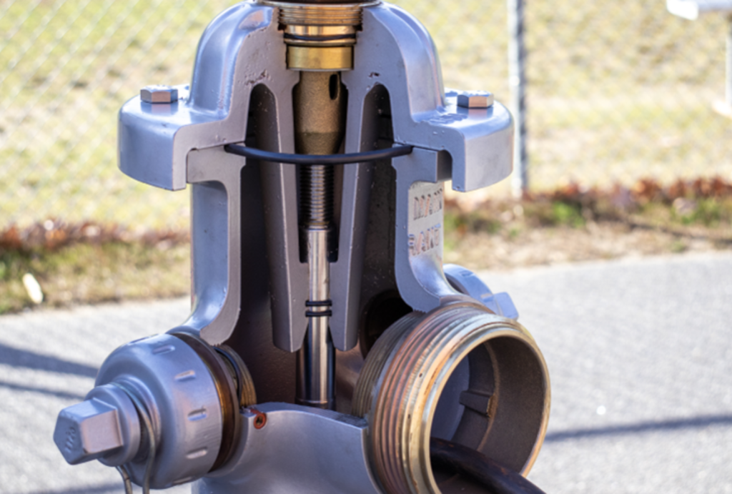 Internal mechanism of a fire hydrant