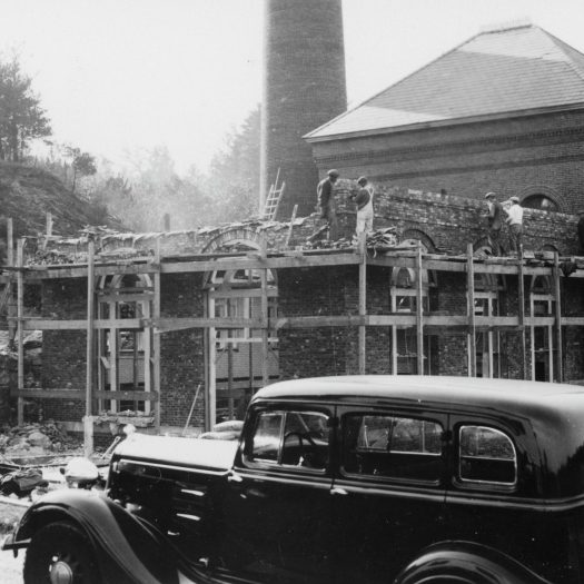 Photo of the Snow Station rebuild, 1934.