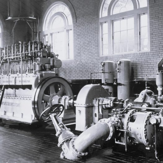 Photo of the Worthington Diesel Pump installed in the Snow Station, 1934.